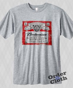 Budweiser Lager Beer Label T-shirt