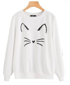 Cat Face Sweatshirt