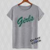 Girls green letters T-shirt