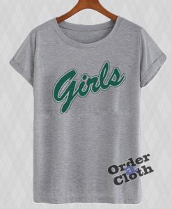 Girls green letters T-shirt