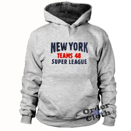 Grey NY Super league Teams 48 Hoodie