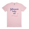 Johnson's baby oil logo t shirt