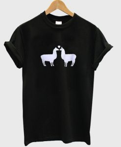 Llama in love t-shirt