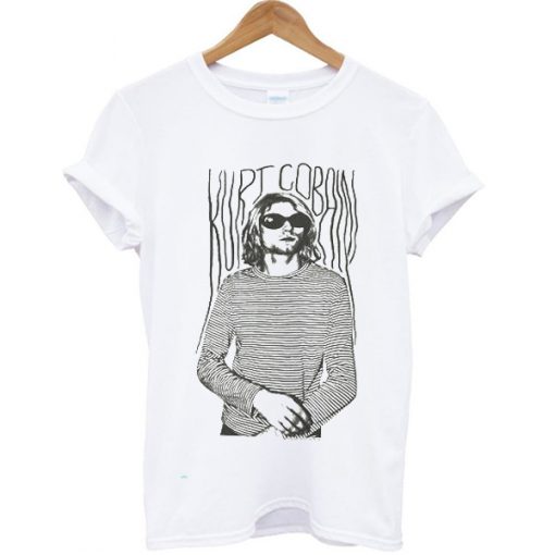 Kurt Cobain Striped Shirt T-shirt