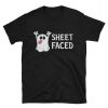 Sheet Faced Funny Ghost Halloween T-shirt