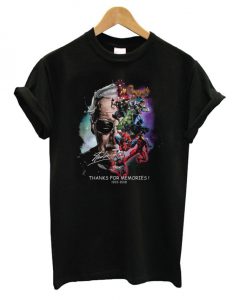 Stan Lee With Superheroes Thanks For Memories T-shirt