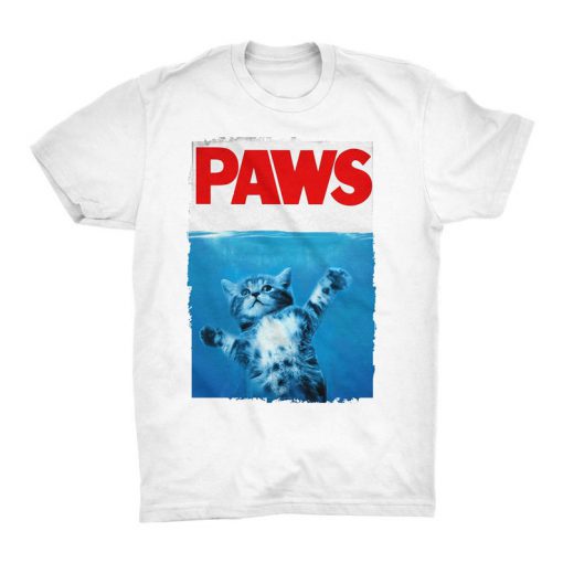 Paws Kitty Jaws Movie T-Shirt