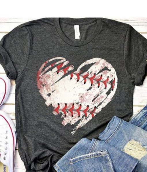 Baseball Heart T Shirt