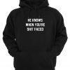 He Knows When You're Shit Faced Hoodie