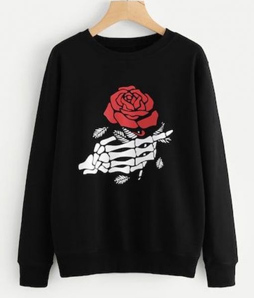 Skeleton x Rose Sweatshirt