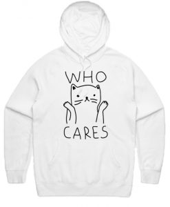 Who Cares Cat Hoodie
