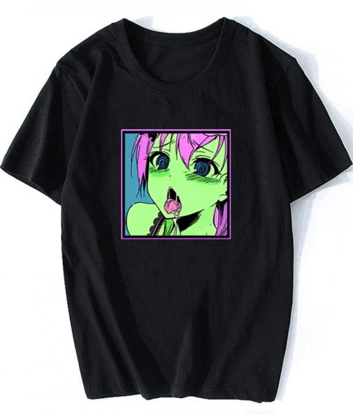 Hentai Manga Funny PORG Shirt Sexy Face Anime Cosplay T-shirt