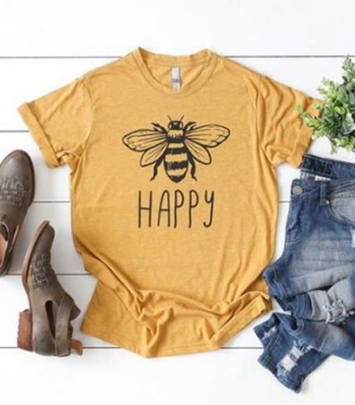 Bee Happy Graphic Tee