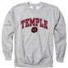 Temple Owls Youth Grey Arch Mascot Sweatshirt