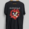 Mickey And Minnie Mouse Hearts Kansas T-Shirt