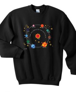 Planets Solar System And Stars Sweatshirt