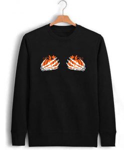 Pumpkin Boobies Halloween Sweatshirt