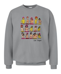 Vintage 90s Funny Las Vegas Pop Art Boobs Sweatshirt