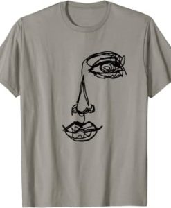 Abstrack One Line Drawing T-Shirt