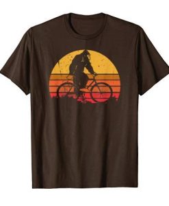 Retro Bigfoot Rides a Mountain Bike T-Shirt