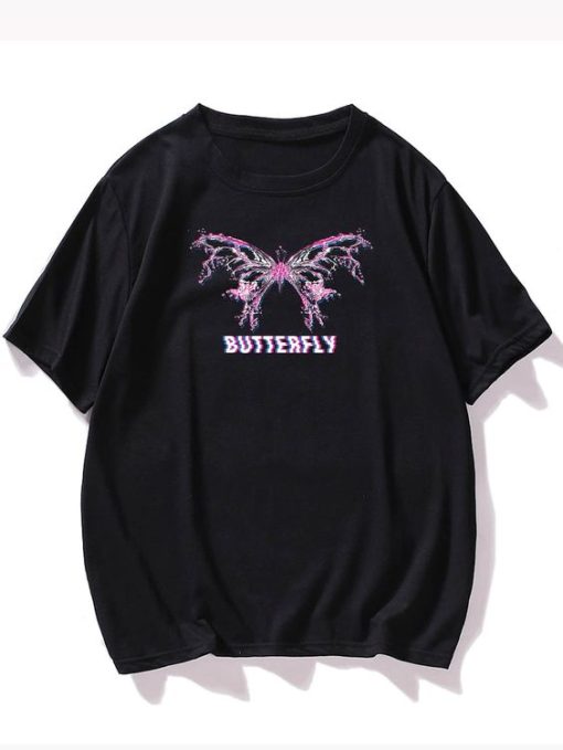 Butterfly Round Neck Tee