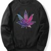 Galaxy Weed Leaf Unisex Sweatshirt