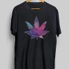 Galaxy Weed Leaf Unisex T-Shirt