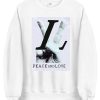 Peace And Love Graphic Sweatshirt