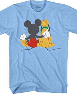 Mickey and Pluto Best Friends Adult T-Shirt
