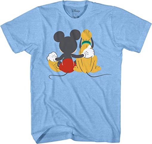 Mickey and Pluto Best Friends Adult T-Shirt