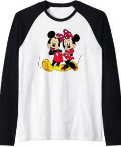 Mickey and Minnie Mouse Raglan Baseball Tee
