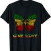 One Love Rasta Butterfly Reggae Hippie Rastafari Roots T-Shirt