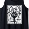 Satanic Dark Art Evil with Skull 666 Pentagram Baphomet Tank Top