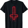 Upside Down Cross Satanic Hail Satan 666 T-Shirt