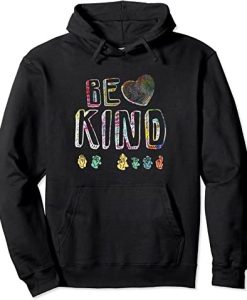 Be Kind Hand Alphabet Gift Pullover Hoodie