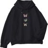 Butterfly Pattern Pullover Hoodie