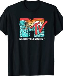 MTV Catch a Wave MTV Surfer Logo Retro Graphic T-Shirt