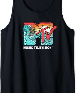 MTV Catch a Wave MTV Surfer Logo Retro Graphic Tank Top