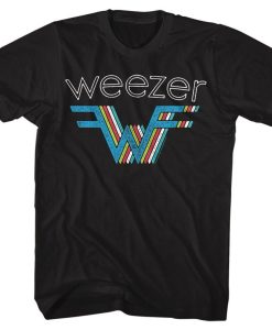 Weezer Multi Colored Stacked Logo T-Shirt