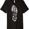 Mountain Hiking Boot Footprint Logo T Shirt