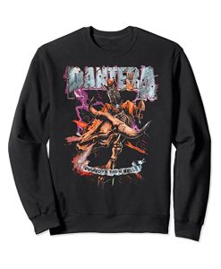 Pantera Cowboys From Hell Riding Skeleton Sweatshirt