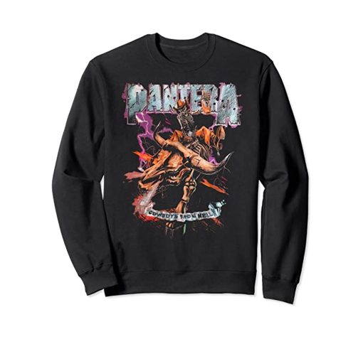 Pantera Cowboys From Hell Riding Skeleton Sweatshirt