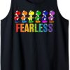 Super Mario Pride Yoshi Fearless Rainbow Line Up Tank Top