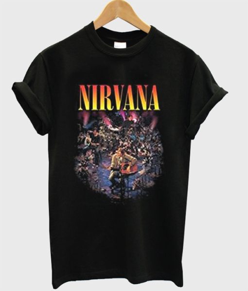 Nirvana Live Concert Photo Graphic Adult T-shirt
