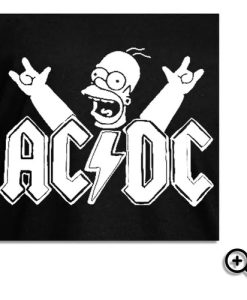 ACDC Homer Simpson Adult T-Shirt